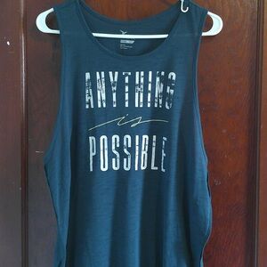 Blue Graphic Tank Top